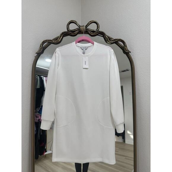Essentials Dresses & Skirts - NWT Spanx Air essentials Crewneck Sweatshirt Dress XS Powder